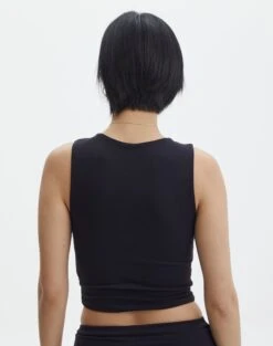Supersoft High Neck Crop Tank -Swoon Fashion penelope super soft tank black back tv106845pch