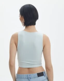 Supersoft High Neck Crop Tank -Swoon Fashion penelope super soft tank mist me back tv106845pch