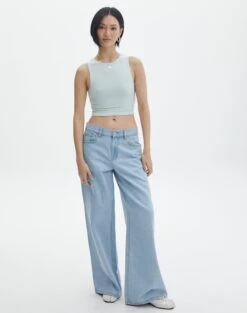 Supersoft High Neck Crop Tank -Swoon Fashion penelope super soft tank mist me full tv106845pch