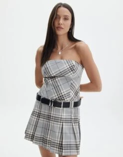 Print Cowl Neck Maxi Dress -Swoon Fashion pia pleat dress lunar check front ds113001prt