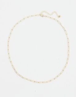 Plated Fine Chain Link Necklace -Swoon Fashion plated fine chain link necklace gold detail je105967nl