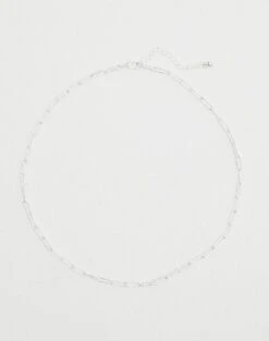 Plated Fine Chain Link Necklace -Swoon Fashion plated fine chain link necklace silver detail je105967nl