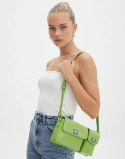 Twist Front Cut Out Long Sleeve Knit Top -Swoon Fashion pluto pu shoulder bag lilly frond front bg76184pu