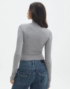 Luxe Lounge Modal Quarter Zip Front Long Sleeve Top -Swoon Fashion quinn quarter zip top heather marle back tl93138mod