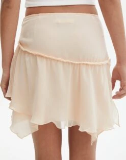 Ruffle Mini Skirt -Swoon Fashion r cleo chiffon mini skirt peach sorbet back ss123493rchi