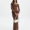 Mesh Maxi Skirt -Swoon Fashion r co drey maxi skirt deep umber front sl52001rmes 2