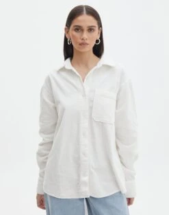 Swoon Fashion 13 Oversized Cord Long Sleeve Shirt