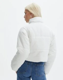 Zip Up Puffer Jacket -Swoon Fashion r eddie funnel crop puffer milk back cs84145rpln