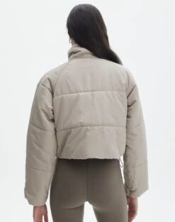 Zip Up Puffer Jacket -Swoon Fashion r eddie funnel crop puffer on the rocks back cs84145rpln