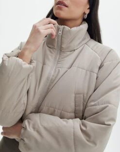 Zip Up Puffer Jacket -Swoon Fashion r eddie funnel crop puffer on the rocks imageback cs84145rpln