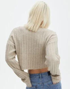 Knit Crew Neck Jumper -Swoon Fashion r egypt wide rib cropped knit on the rocks back kl97635raus