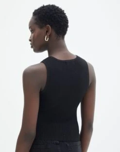 Rib Knit Tank -Swoon Fashion r guy cropped knit black back kv55139rrib