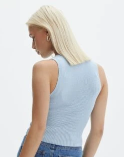 Rib Knit Tank -Swoon Fashion r guy cropped knit blue melody back kv55139rrib