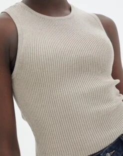 Rib Knit Tank -Swoon Fashion r guy cropped knit dj tan imageback kv55139rrib