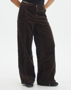 Mid Rise Pintuck Cord Pant -Swoon Fashion r miranda cord hot cocoa full pw91822rcor