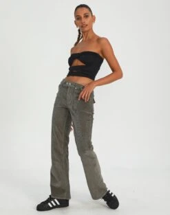 Mid Rise Puddle Cargo Pant -Swoon Fashion r pamela low rise boot cut cord everythings pine front pw78812rcor 2