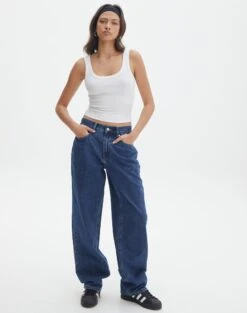 Supersoft High Neck Bodysuit -Swoon Fashion r piper puddle baggy jeans lucy mid wash front jd51910pden 3