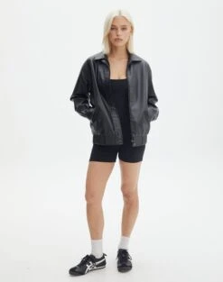 Cotton Scoop Neck Unitard -Swoon Fashion r puma ribbed playsuit black full sw93831rrib