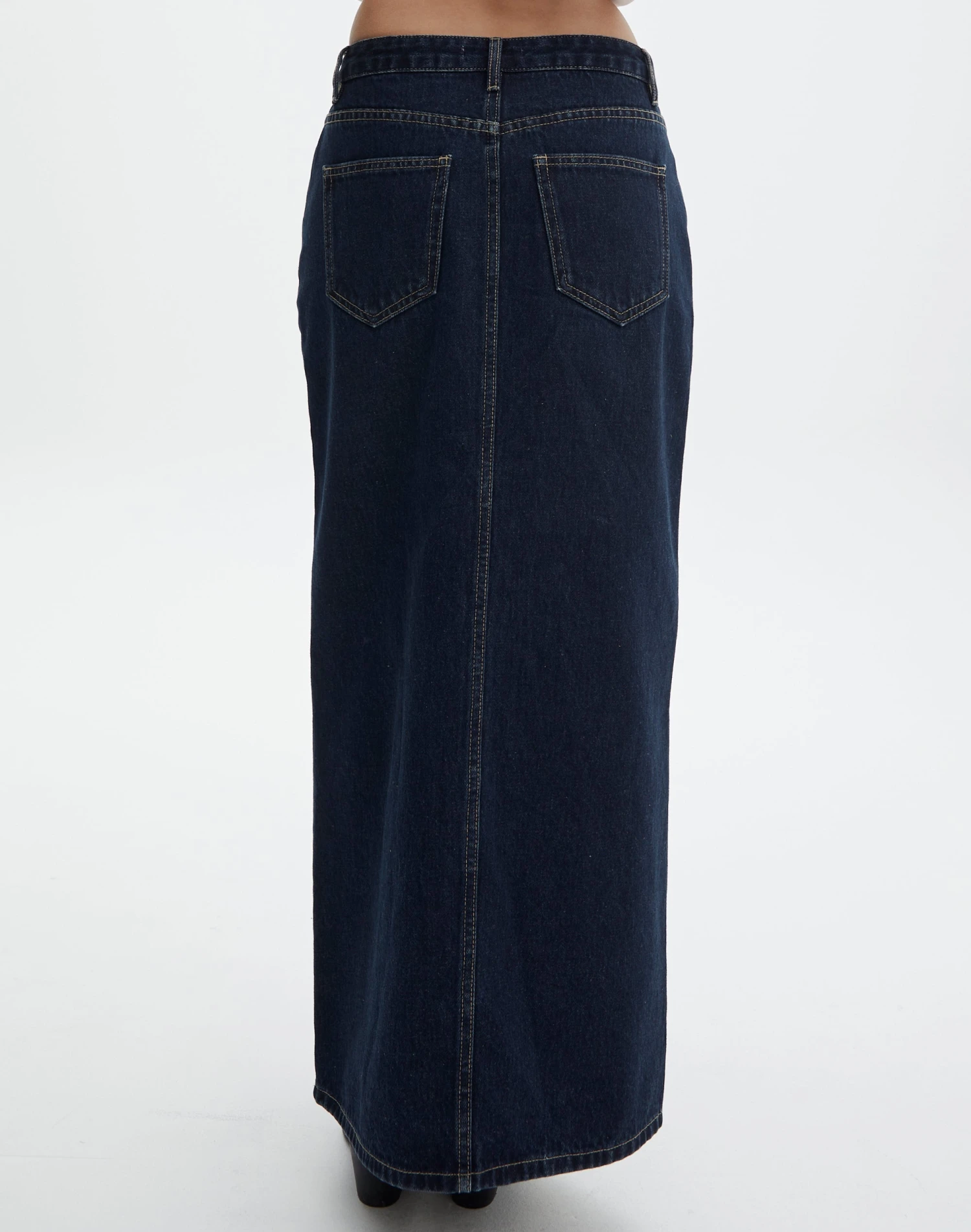 Split Front Denim Midi Skirt 21 Split Front Denim Midi Skirt - Image 19
