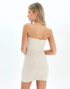 Strapless Rosette Cut Out Mini Dress -Swoon Fashion r roxy rosette mini what the shell back ds92458rmes