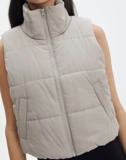 Cropped Puffer Vest -Swoon Fashion r sloan cropped puffer vest on the rocks imageback vs49501rcml