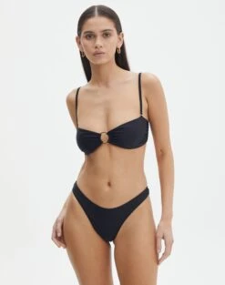 Knot Front Bandeau Bikini Top -Swoon Fashion r zimi high waist thong black front ga63412rpln
