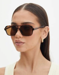 Platform Slipper -Swoon Fashion rata square frame sunglasses tort front ga155087sun