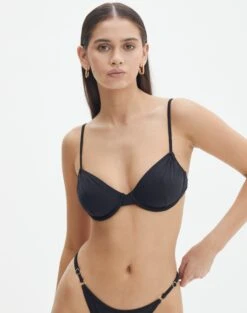 Thong Bikini Bottom 40 Thong Bikini Bottom -Swoon Fashion reef balconette top black front ga52510rpln 3