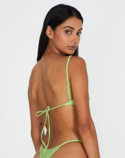 Shimmer Balconette Tie Back Bikini Top -Swoon Fashion reef balconette top pistachio back ga52510shm
