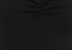 Supersoft Ruched Front Bodysuit -Swoon Fashion releve ruche front bodysuit black imagefront tb104638pch