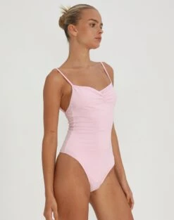 Supersoft Ruched Front Bodysuit -Swoon Fashion releve ruche front bodysuit rose and thorne detail tb104638pch