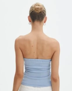 Strapless Ruched Knit Bandeau -Swoon Fashion riley rouched side boobtube icecap back kv85755vn