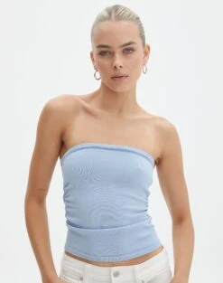 Off Shoulder Long Sleeve Top -Swoon Fashion riley rouched side boobtube icecap front kv85755vn 1