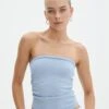 Strapless Ruched Knit Bandeau