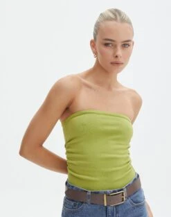 Strapless Ruched Knit Bandeau -Swoon Fashion riley rouched side boobtube wassa bae front kv85755vn