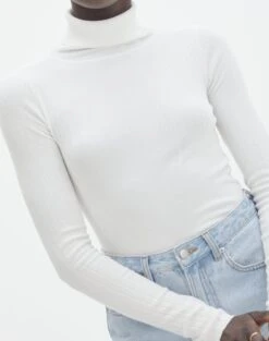 Ribbed Turtleneck Top -Swoon Fashion roger roll neck milk imageback kl79039vn
