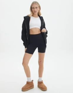 Active Seamless Bike Short -Swoon Fashion ronan buttersoft short black front sw126210but