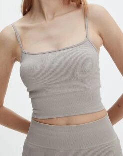 Active Seamless Ribbed Contour Cropped Tank 30 Active Seamless Ribbed Contour Cropped Tank -Swoon Fashion rosa seamless tank on the rocks imageback tv53576hvs
