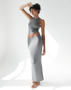 Sequin Mini Skirt -Swoon Fashion ruby modal maxi skirt everythings pine front sl96661mod 1