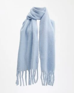 Longline Puffer Vest -Swoon Fashion sabine oversized tassle scarf blue melody front sc108841knt