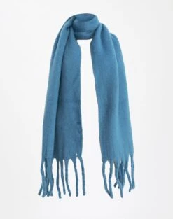 Platform Slipper -Swoon Fashion sabine oversized tassle scarf blue yonder front sc108841knt 1
