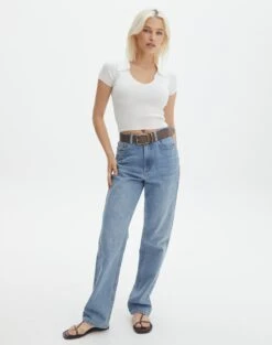 Collared Ribbed Knit Crop Top -Swoon Fashion sammie collared milk full ks123930vp