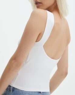 Supersoft Backless Tank Top -Swoon Fashion sayley low back tank white imageback tv146388pch