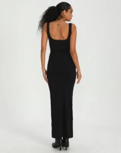 Supersoft Square Neck Slim Fit Maxi Dress -Swoon Fashion sedona square neck midi black back dl106733pln