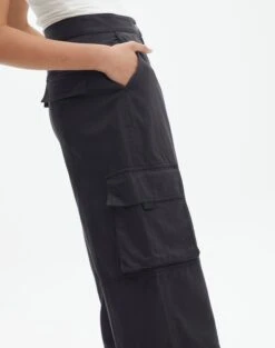 Cargo Straight Leg Pants -Swoon Fashion sierra dressy cargo pant black imageback pw109154cot