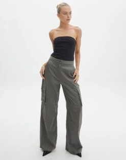 Cargo Straight Leg Pants -Swoon Fashion sierra dressy cargo pant cypress front pw109154cot 3
