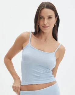 Fluffy Long Sleeve Button Up Top -Swoon Fashion sisi modal tank ice cap front tv118176mod 6