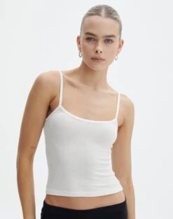 Luxe Lounge Modal Thin Strap Singlet -Swoon Fashion sisi modal tank milk front tv118176mod