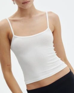 Luxe Lounge Modal Thin Strap Singlet -Swoon Fashion sisi modal tank milk imageback tv118176mod