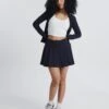 Active Mini Skirt -Swoon Fashion sissonne sporty mini skirt navy blazer front ss102984ss 1
